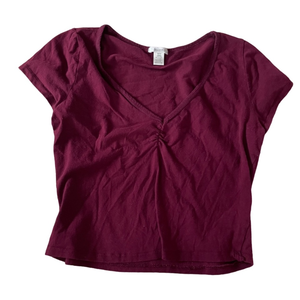 Red Babydoll Short Sleeve Top